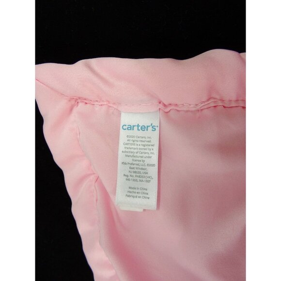Carters Pink Unicorn Lovey Silky Fabric Baby Security Blanket Plush Toy - Picture 7 of 9